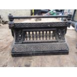 Ornate fire grate