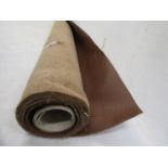 A part roll brown  leather material 45.5" wide