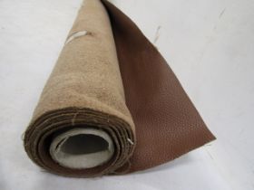 A part roll brown  leather material 45.5" wide