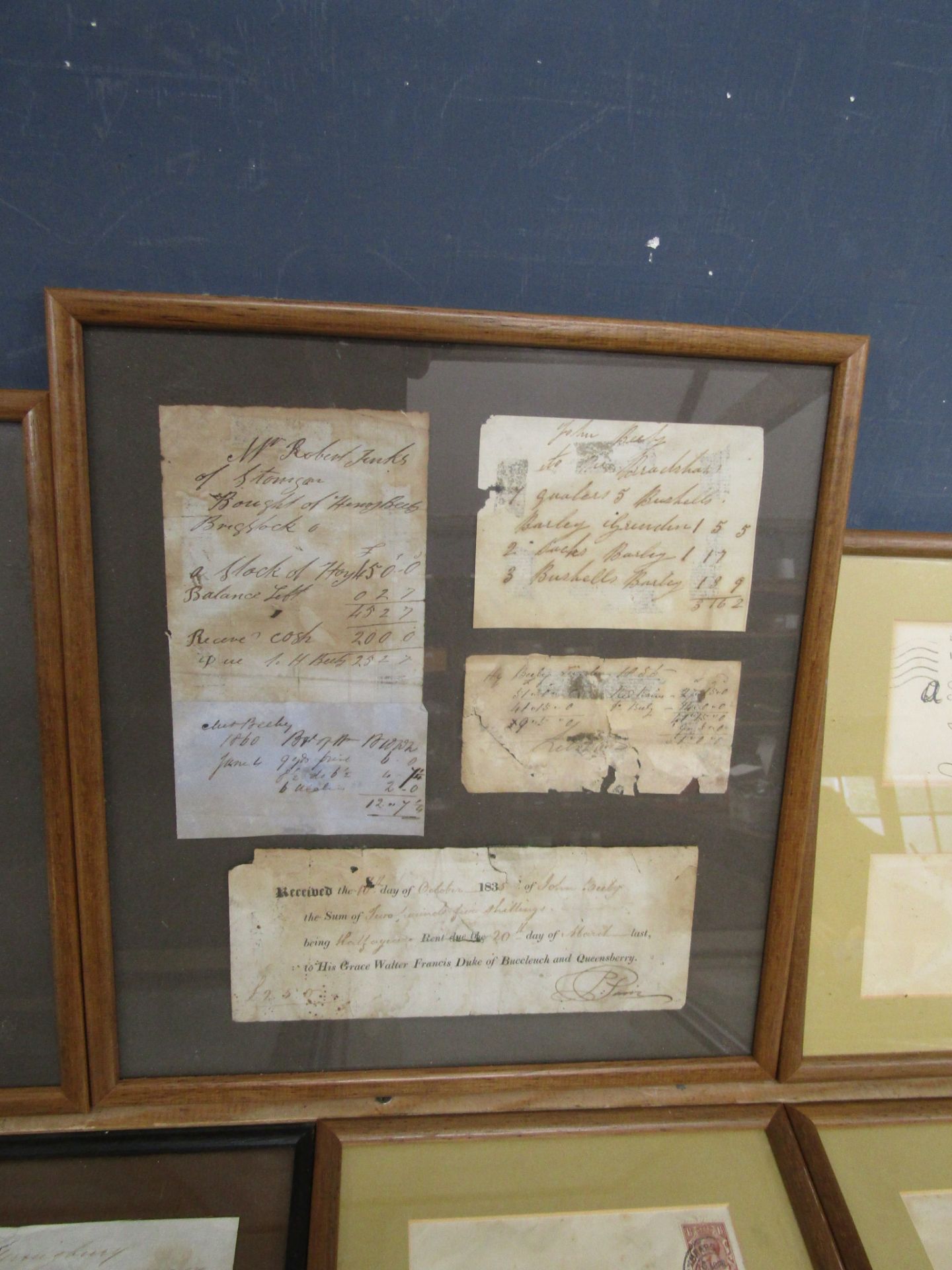 Framed antique legal documents, receipts etc - Image 4 of 16