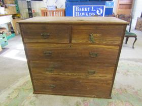 A vintage 2/3 chest of drawers 122x56cm 113cmH