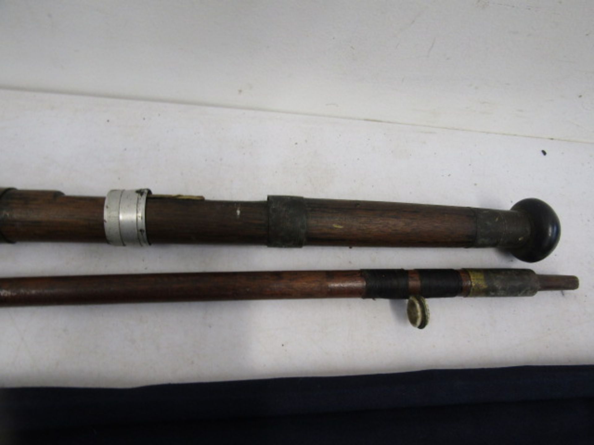 Hardy's Jet 1960's 3 piece salmon rod 12'5" and a handmade wooden vintage rod - Image 5 of 7