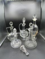 5 Glass decanters
