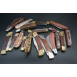 Collection of wooden penknives