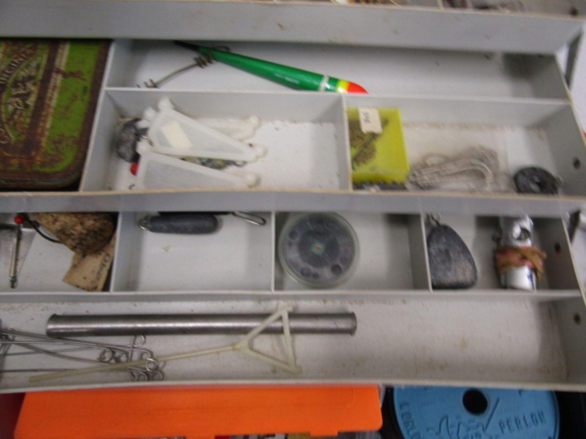 Telescopic rods, fishing tackle, landing net etc etc - Image 7 of 12