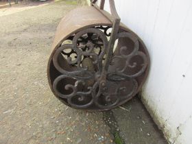 Vintage cast/wrought iron garden roller