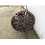 Vintage cast/wrought iron garden roller