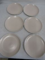 set 6 pink Poole pottery plates