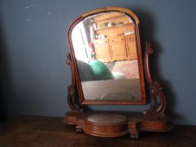 Vintage mahogany swing mirror a/f
