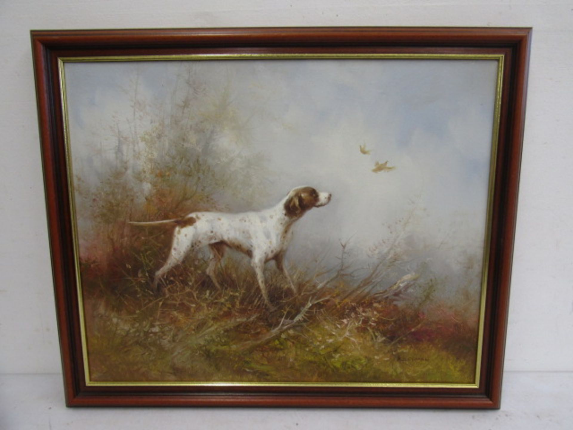 Signed oil on canvas Coffman? Pointer titled 'Good Lad' on verso 57x49cm