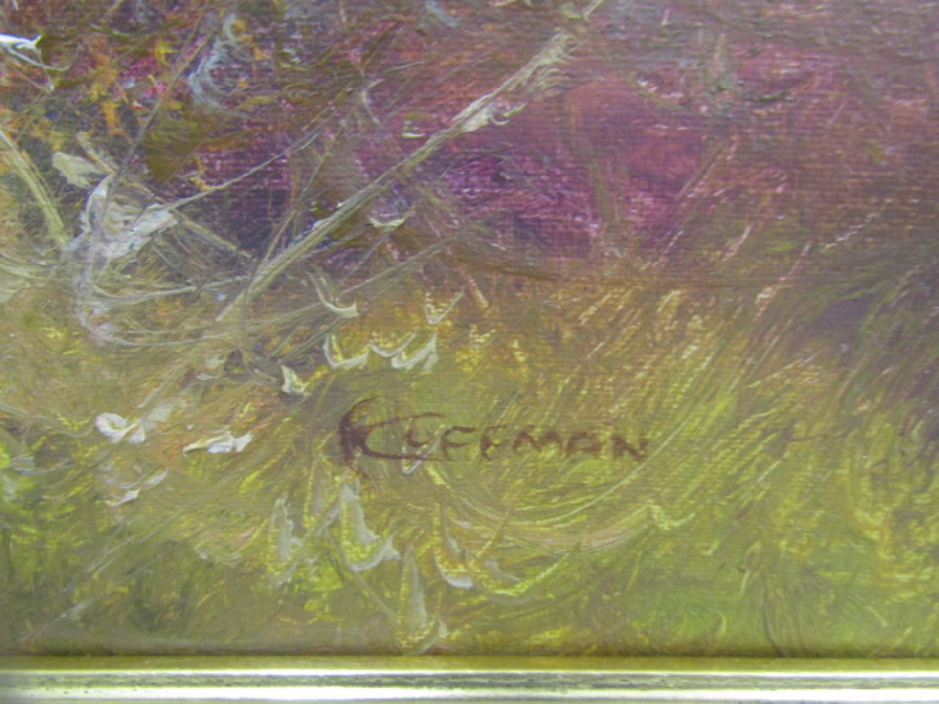 Signed oil on canvas Coffman? Pointer titled 'Good Lad' on verso 57x49cm - Image 2 of 3