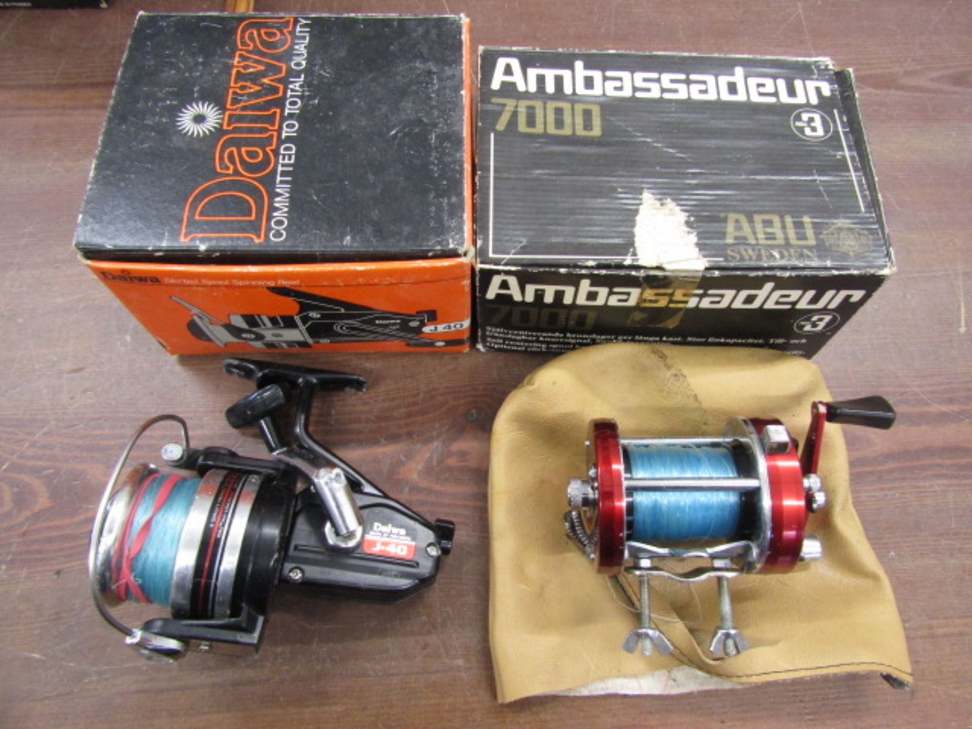 Abu Ambassador reel and a Daiwa j40 reel