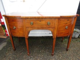 An inlaid sideboard 145cmW 25cmD 92cmH