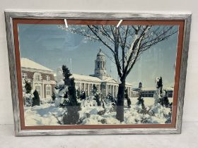 Two large framed and glazed photograph prints of RAF Cranwell Air Academy