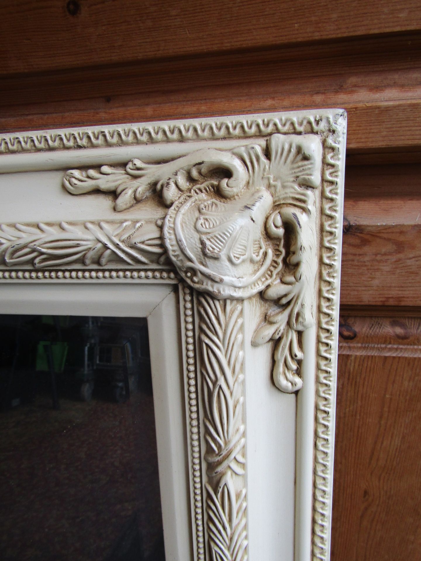 Decorative wooden framed wall mirror 68cm x 78cm approx - Image 2 of 2