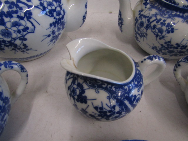 Chinese blue and white part tea set with egg porcelain cups - Image 7 of 8