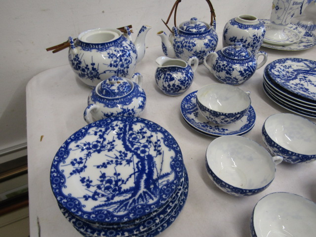 Chinese blue and white part tea set with egg porcelain cups - Image 4 of 8