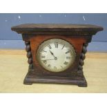 1910-1920 Oak cased mantel clock with French movement