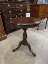 Mahogany wine table 67cmH 49cm Dia