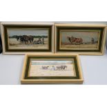 Jason Partner L.S.A (British, 1922-2005), three watercolour depicting working horses, Signed Jason