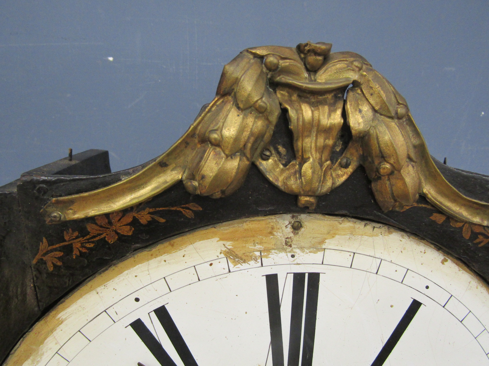 19th Century Swiss style striking bracket clock with Ormolu decoration, pendulum and key (needs some - Image 3 of 10