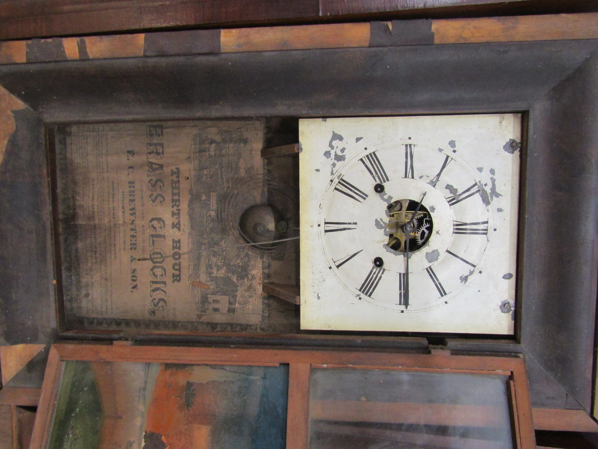 3 American Ogee wall clocks (all in need of some restoration) - Image 8 of 12