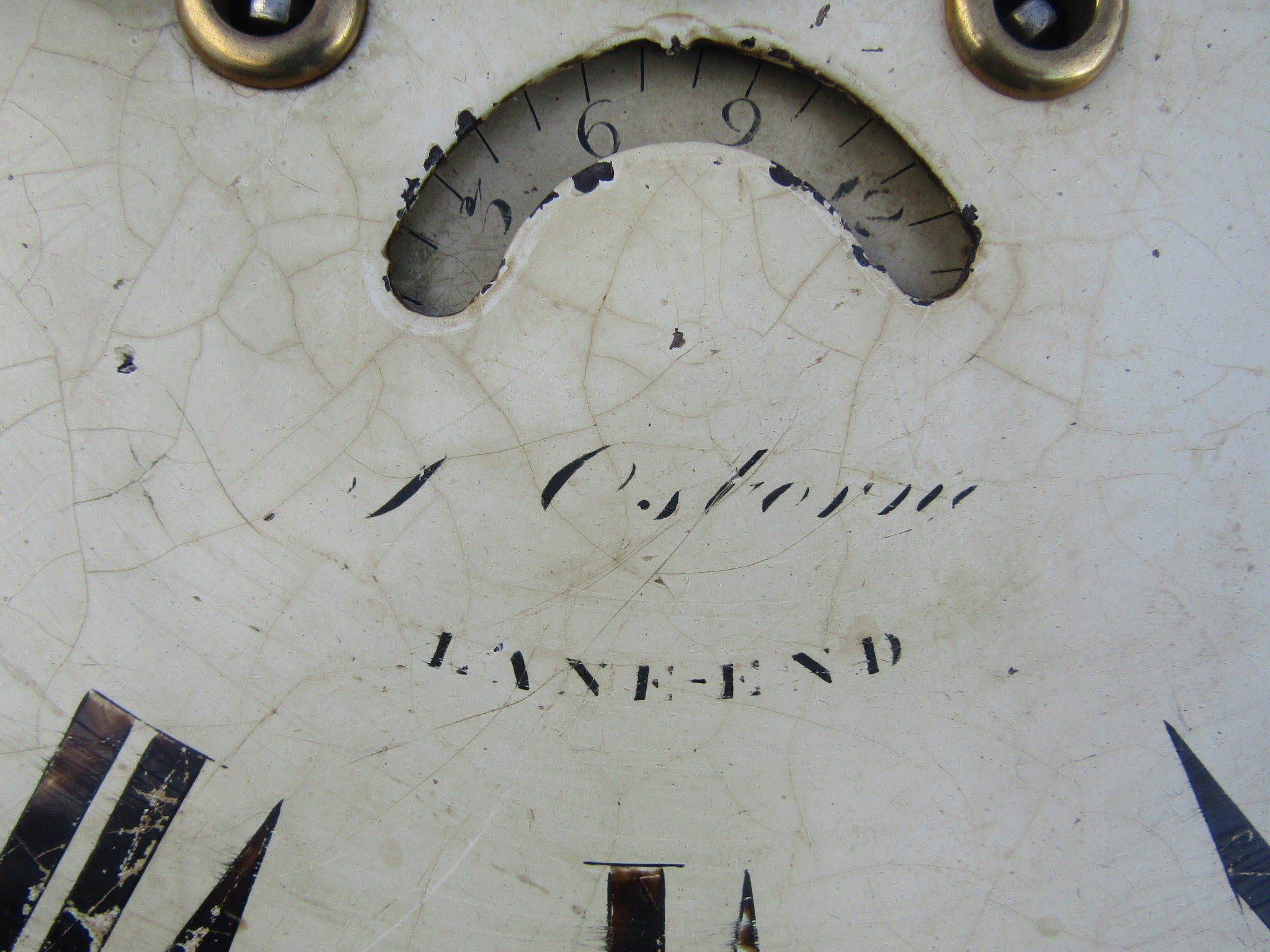 North country 19th century mahogany cased moon phase Grandfather clock with weights, pendulum and - Image 2 of 11