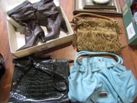 Next suede boots size 6.5 and 3 handbags