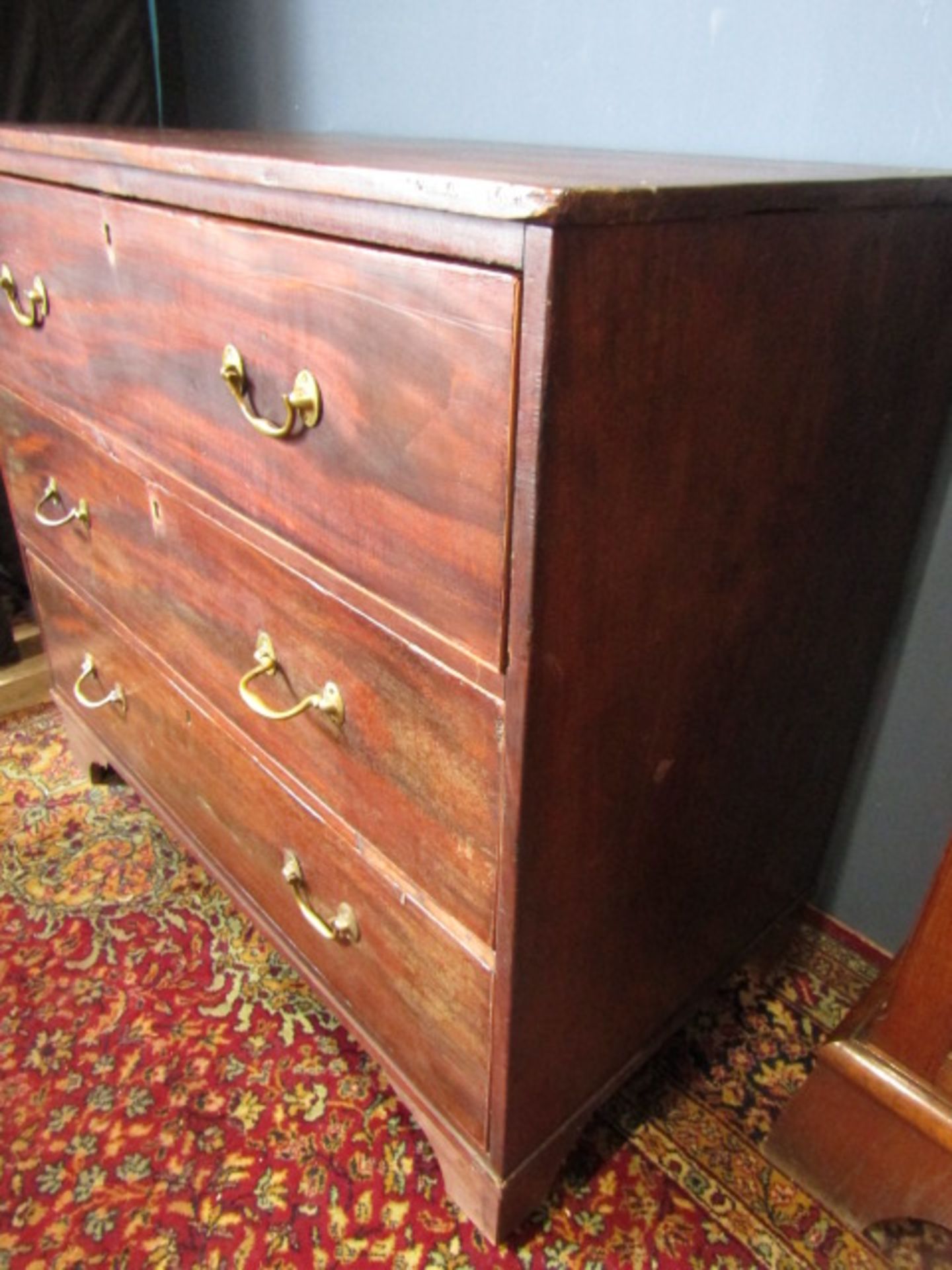 A Georgian mahogany secretaire chest  108Wx58Dx97H cm - Image 12 of 13