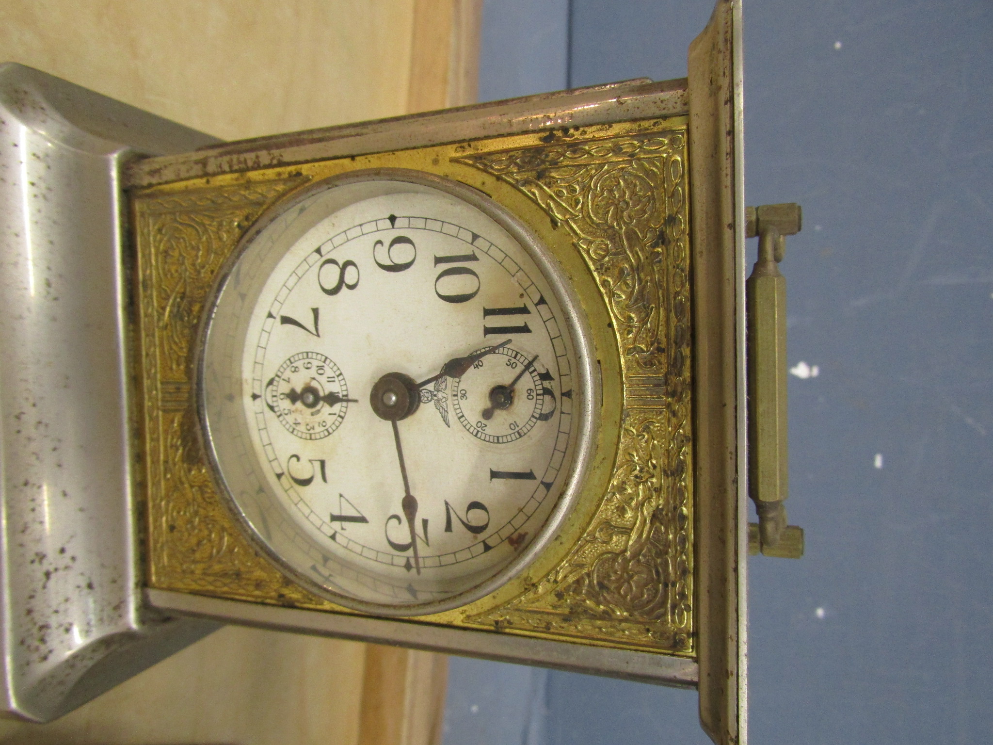 1920's German alarm clock with another case and parts etc - Image 2 of 5
