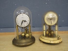 2 Kein German anniversary clocks with domes