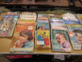 A quantity of 1950/60's women's magazines  Housewife- 58-66, Mother 58-66, Womens Realm 60-79,