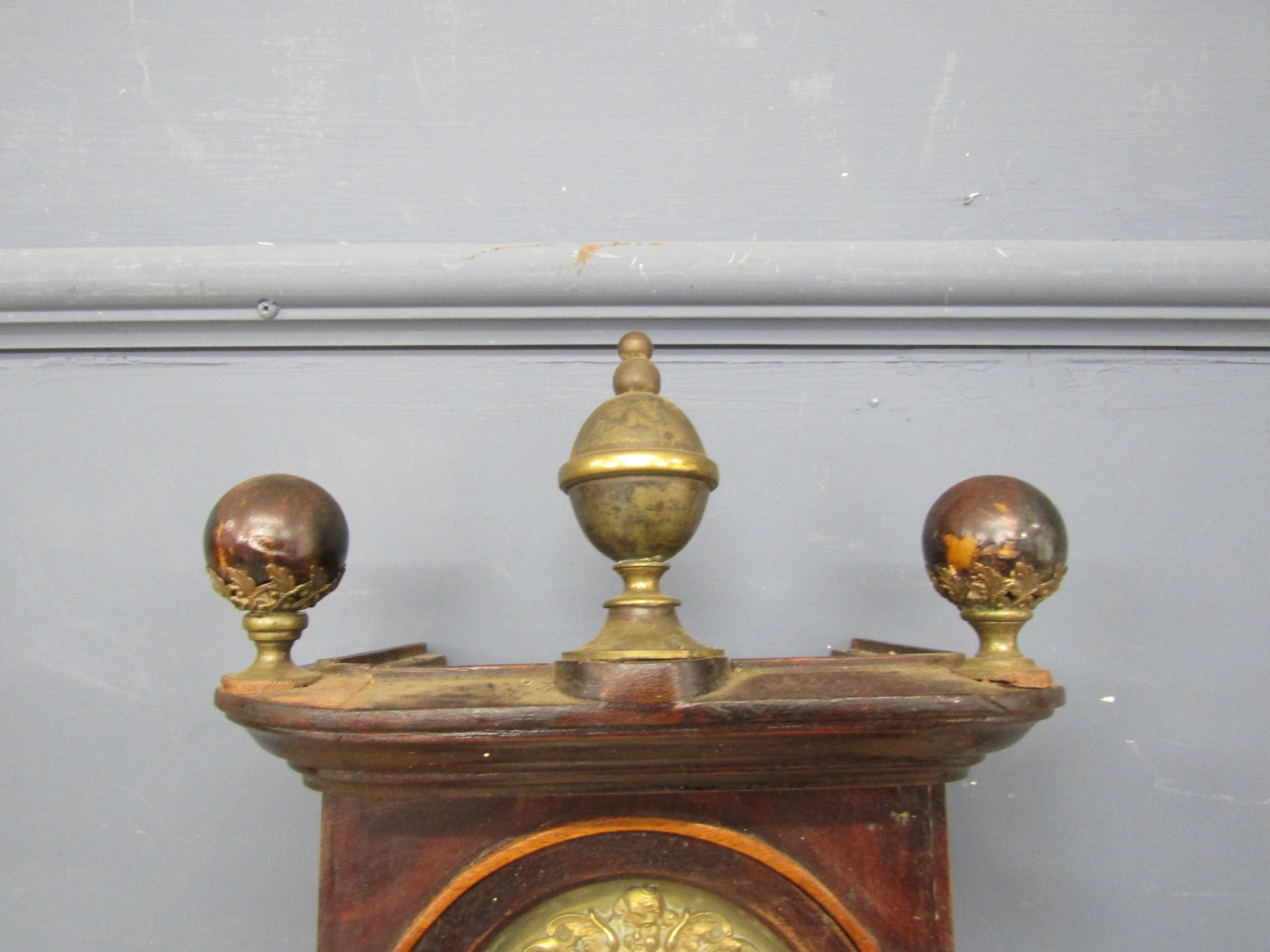 19th Century German Gustav Becker? mahogany cased regulator wall clock (some restoration needed as - Image 3 of 7