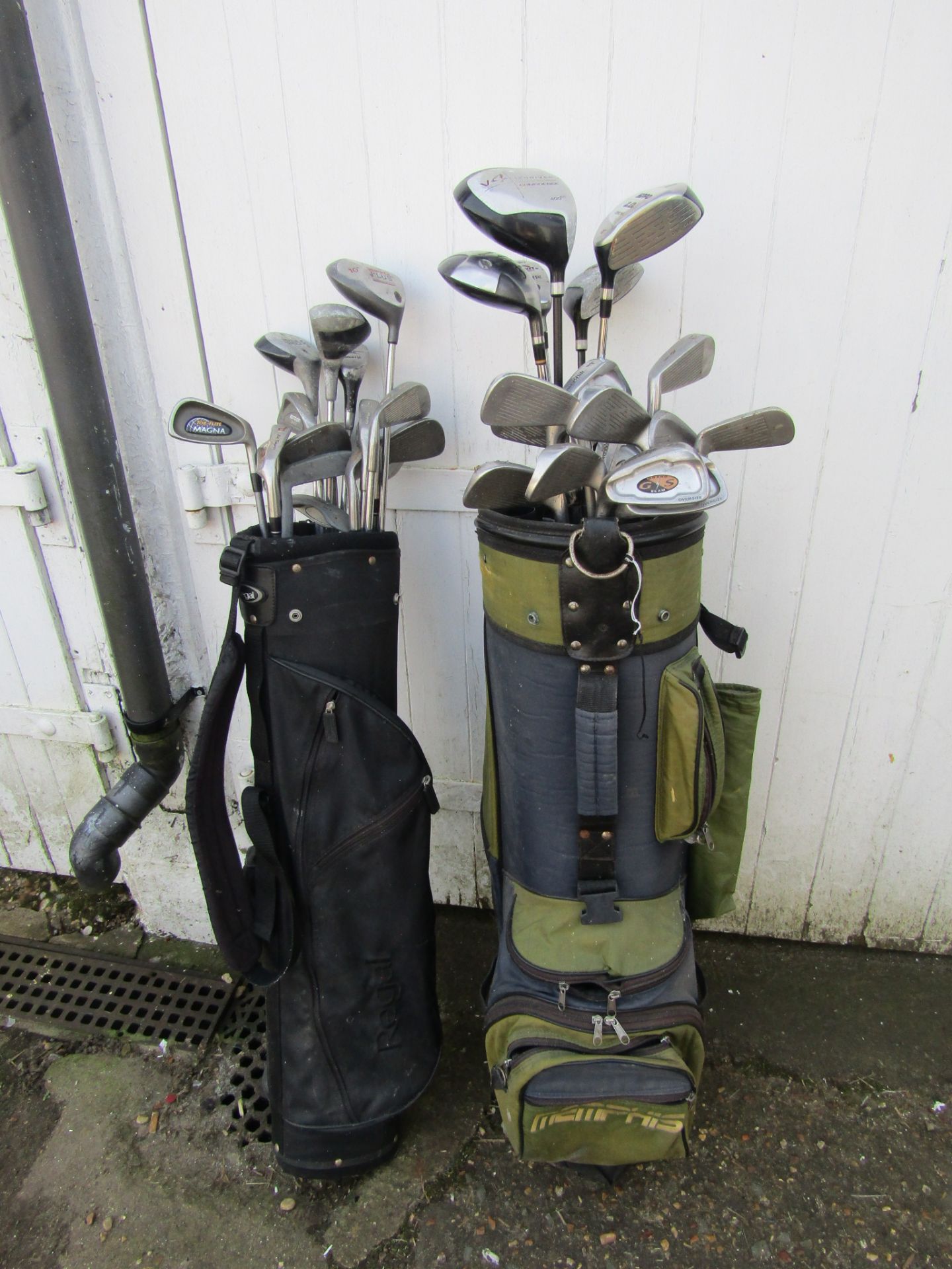 Golf clubs to include Top Flight and hippo in 2 golf bags