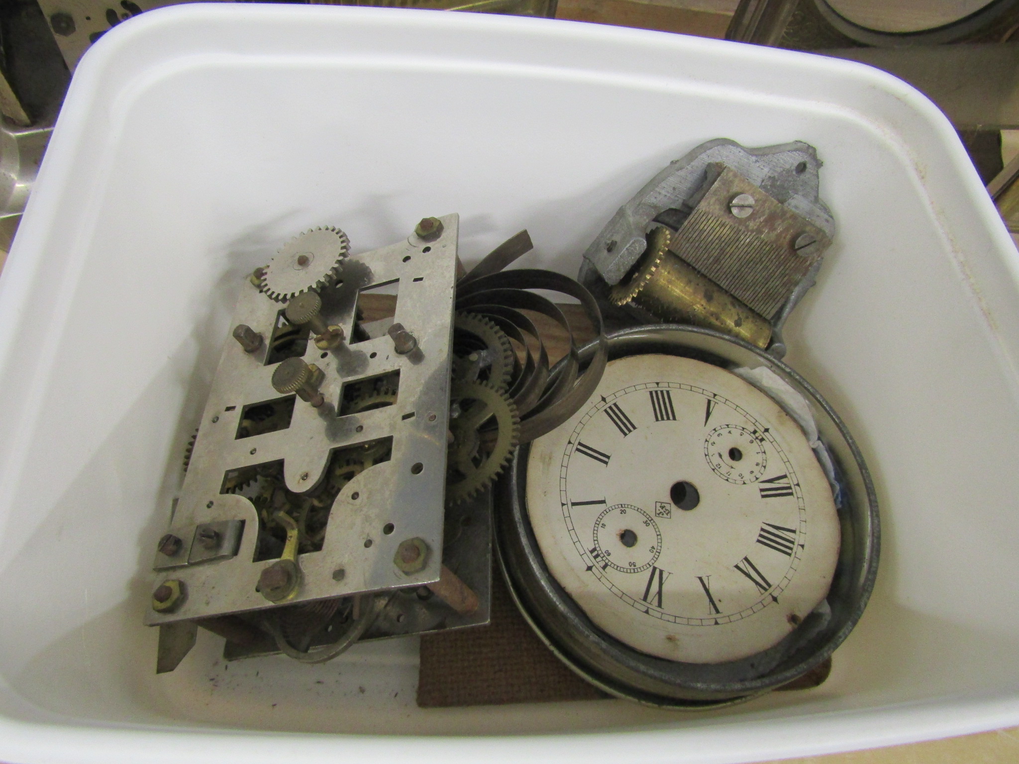1920's German alarm clock with another case and parts etc - Image 5 of 5