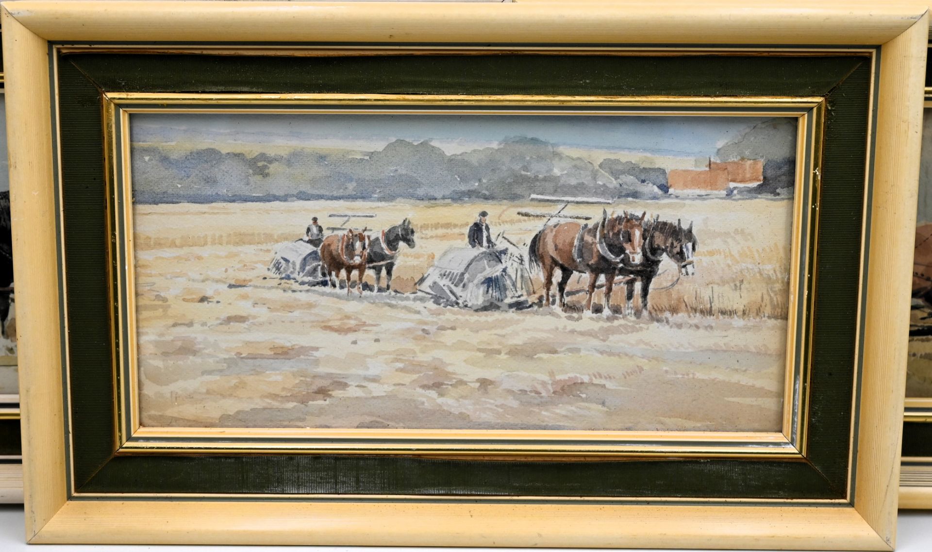Jason Partner L.S.A (British, 1922-2005), three watercolour depicting working horses, Signed Jason - Image 4 of 4