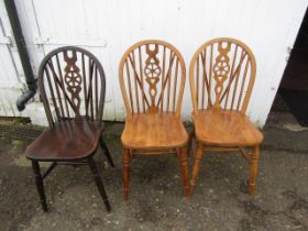 3 wheel back chairs