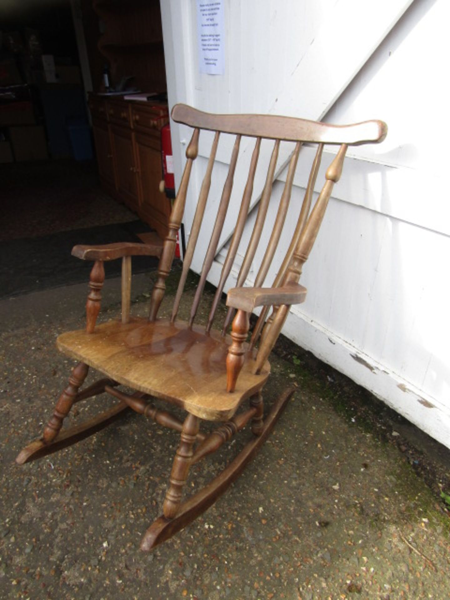 Hardwood rocking chair - Image 4 of 5