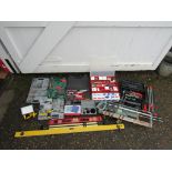 Toolsets and drill bit sets etc