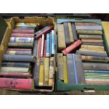 vintage books in 2 trays