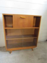 Mid century display cabinet on legs H108cm W91cm D30cm approx