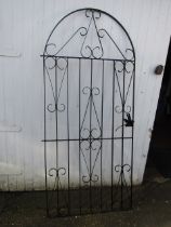 Wrought iron gate with fixings