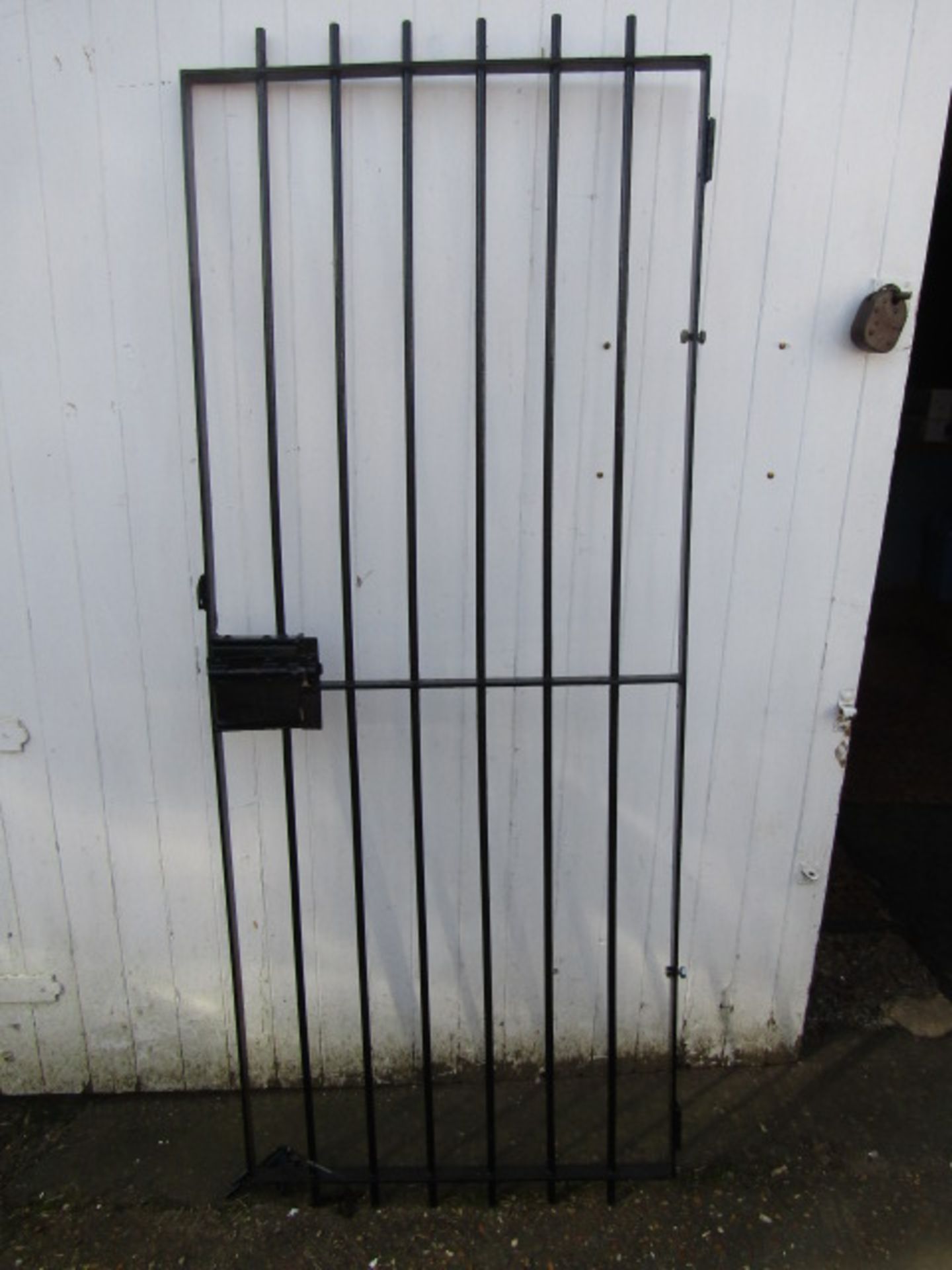 Wrought iron gate with fixings