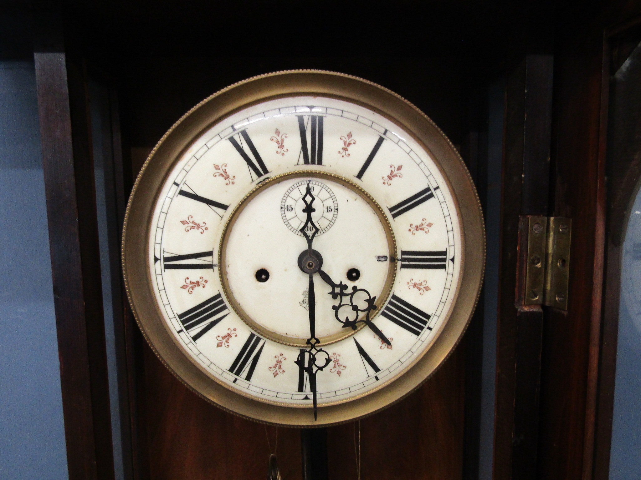 19th Century Gustav Becker mahogany cased twin weight regulator wall clock - Image 2 of 6