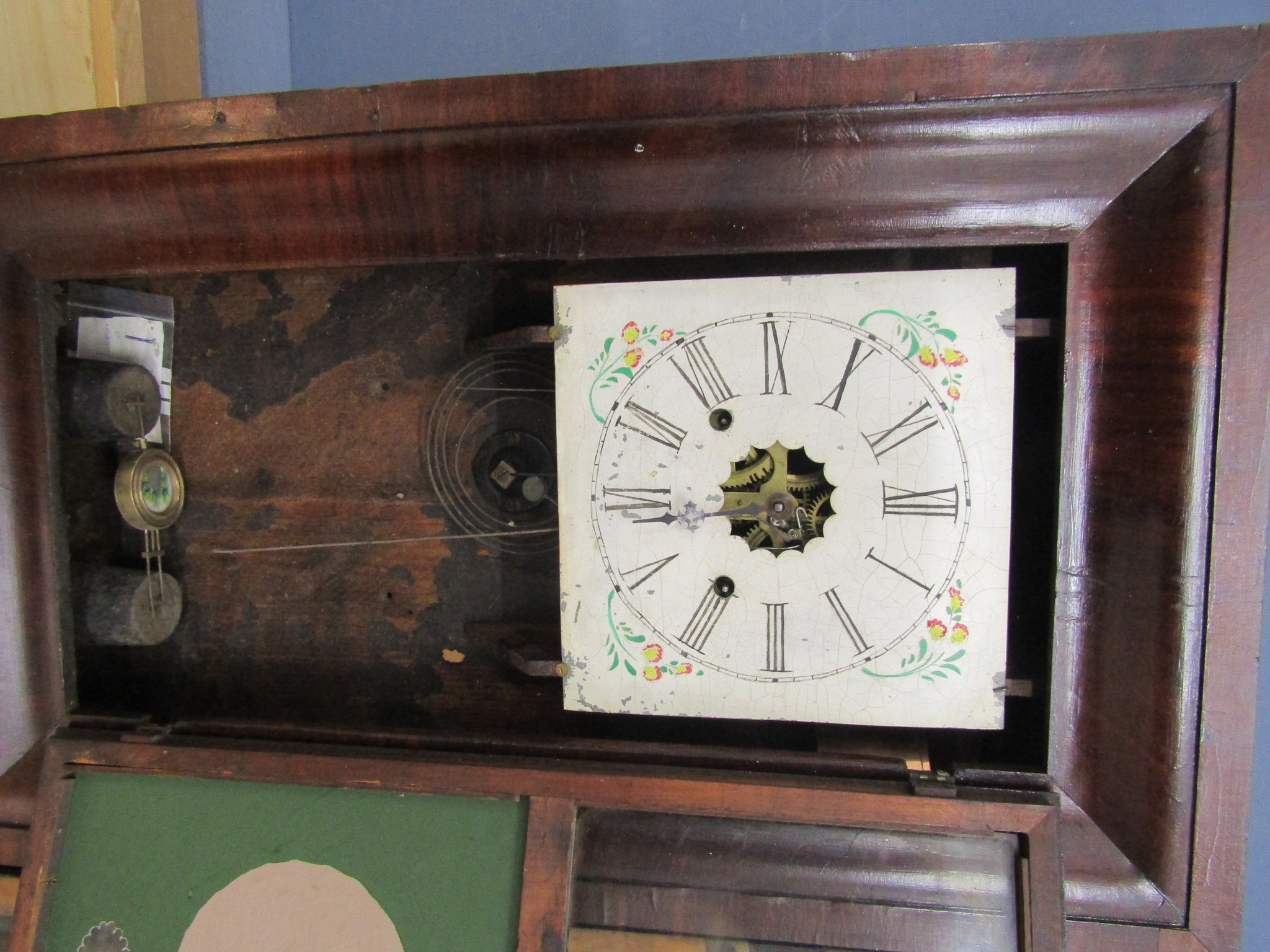 3 American Ogee wall clocks (all in need of some restoration) - Image 5 of 12