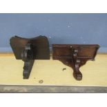 2 Wooden clock wall brackets