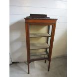 Edwardian display cabinet H142cm W60cm D33cm approx