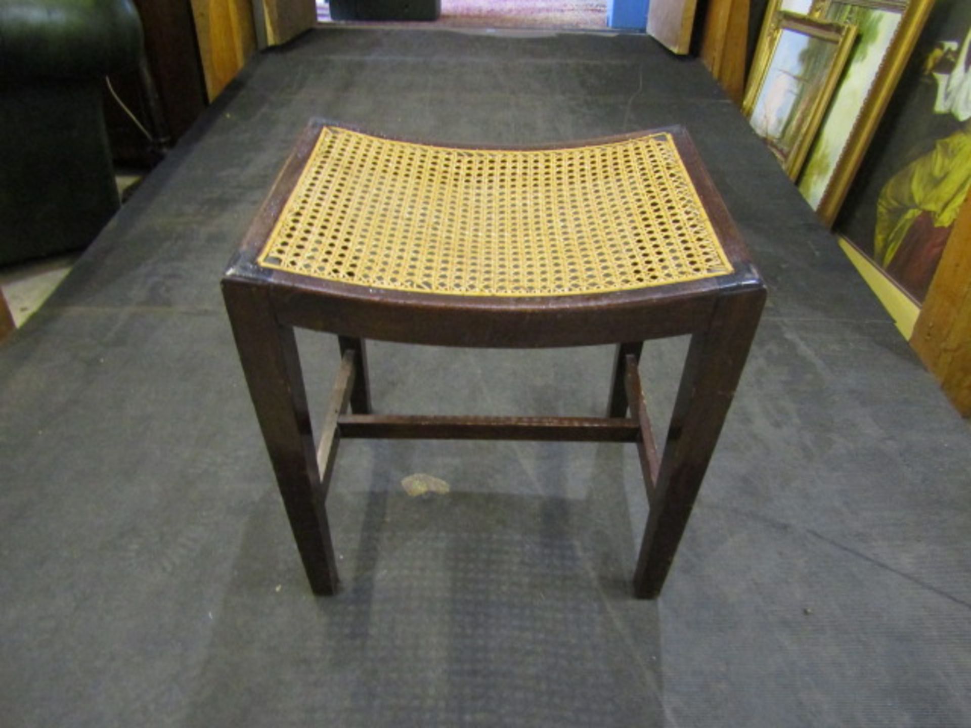 a cane seat stool