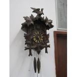 Early Camerer, Cuss & Co cuckoo clock with weights (needs some restoration)