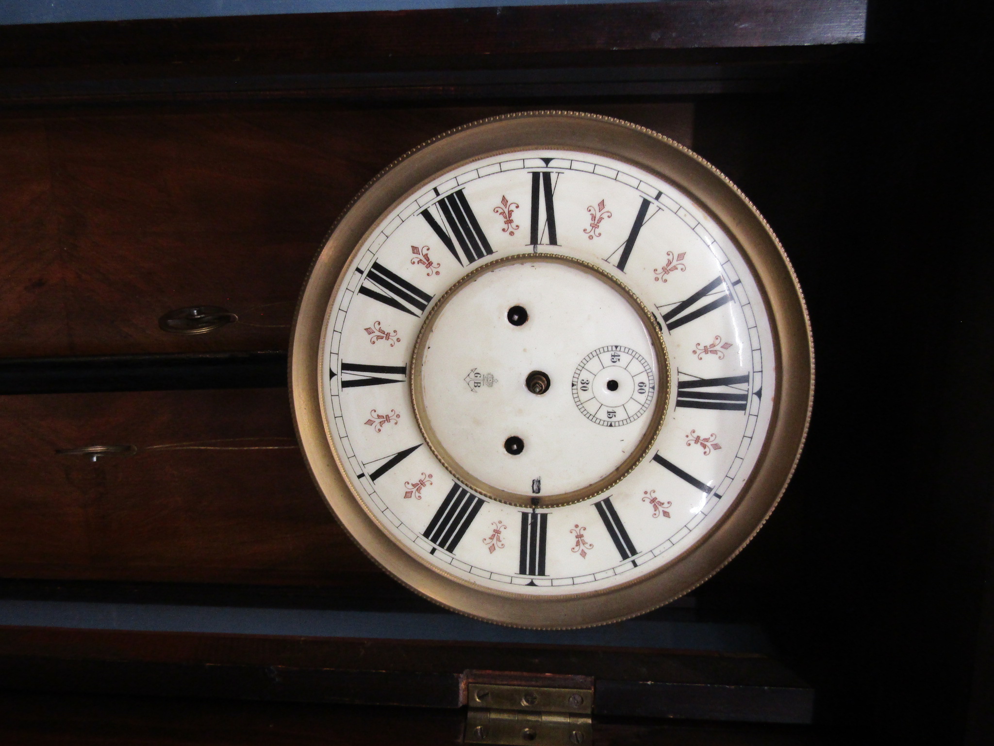 19th Century Gustav Becker mahogany cased twin weight regulator wall clock - Image 5 of 6